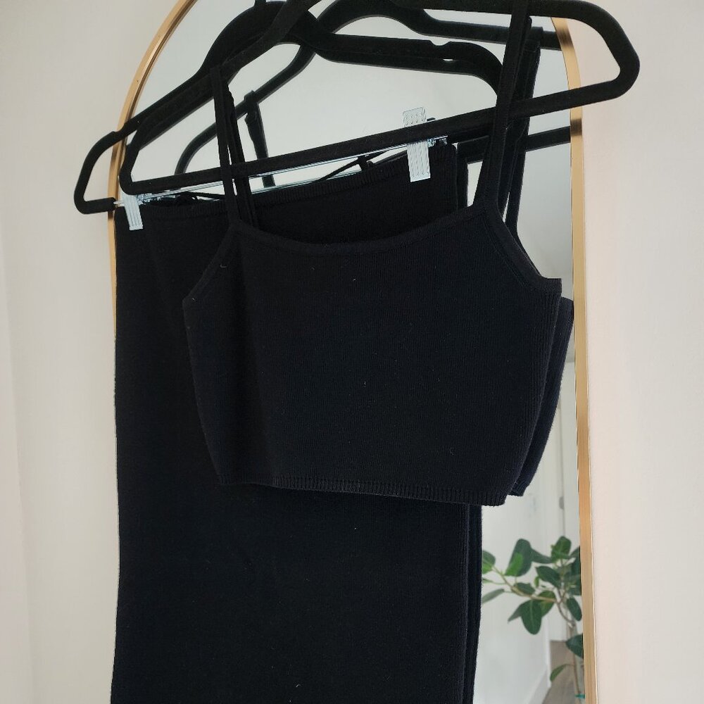 Black knit set